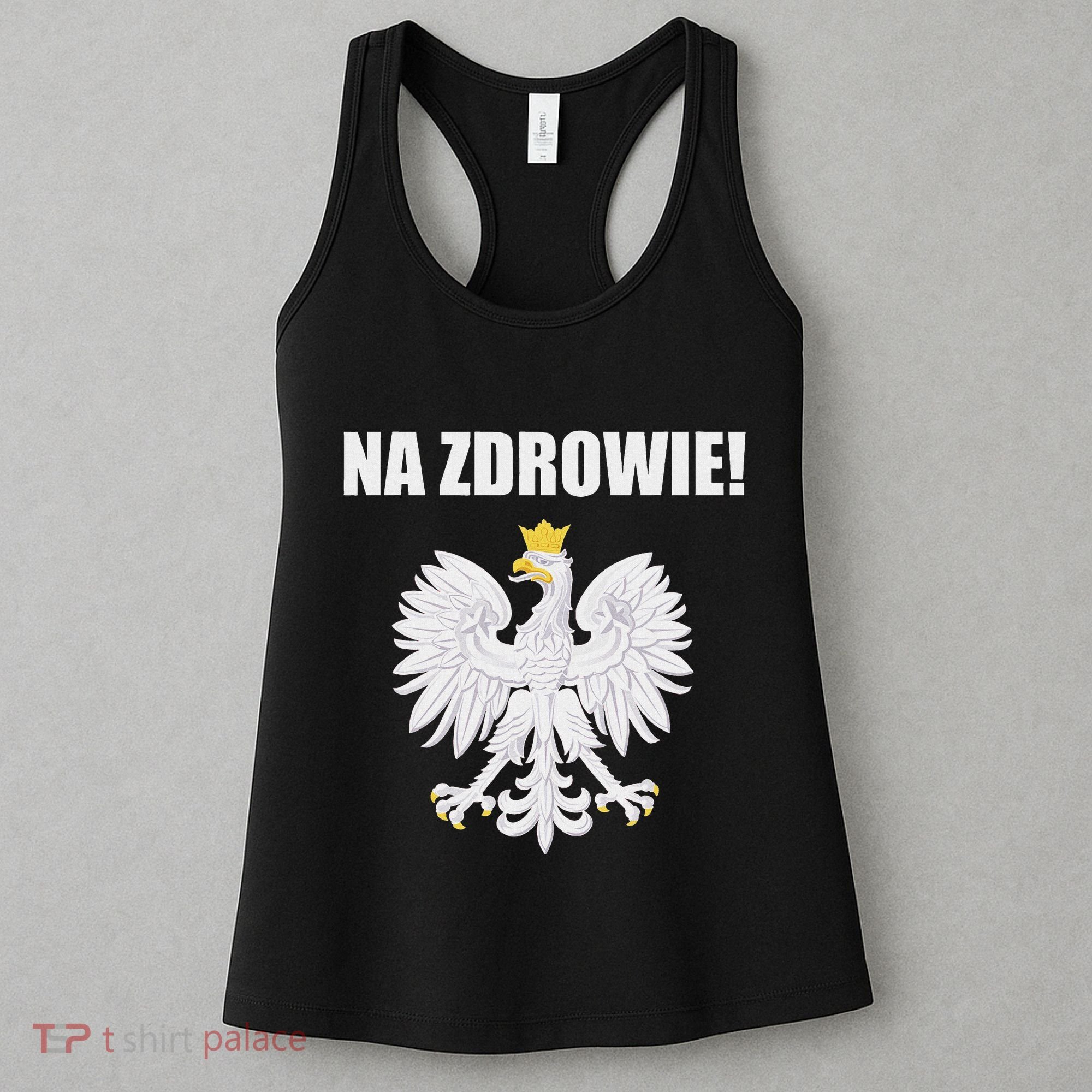 Cheers In Polish Coat Of Arms Souvenir Funny Na Zdrowie Women's Tank Top