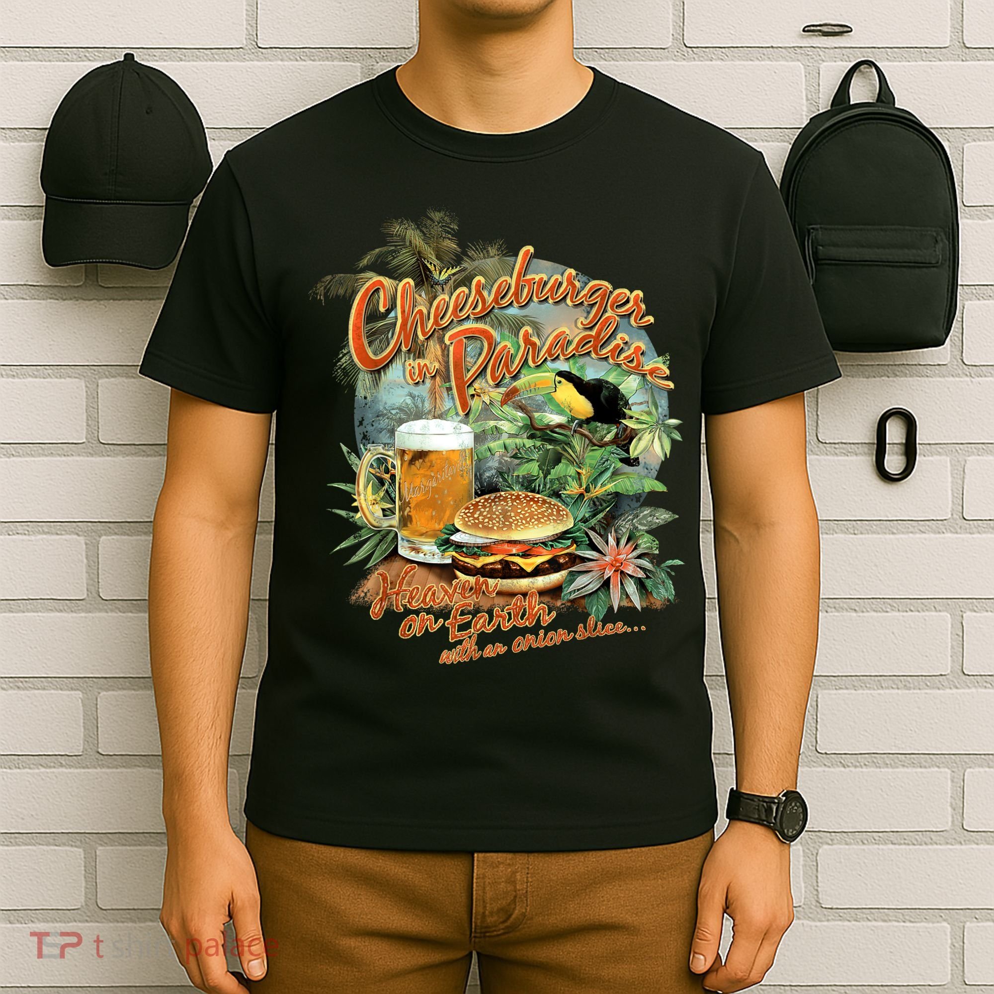 Cheeseburger In Paradise Heaven On Earth Funny Gift T-Shirt