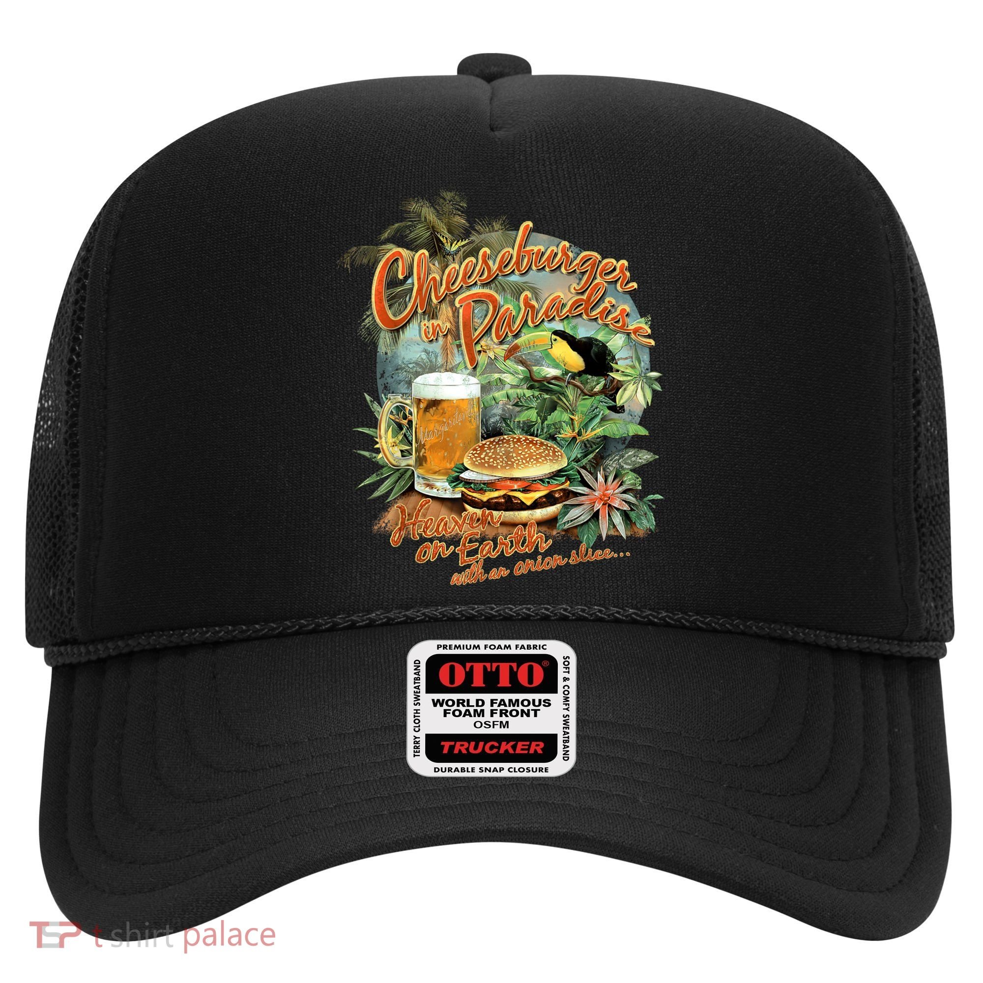 Cheeseburger In Paradise Heaven On Earth Funny Gift Hat