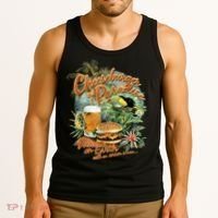 Cheeseburger In Paradise Heaven On Earth Funny Gift Tank Top thumb 3