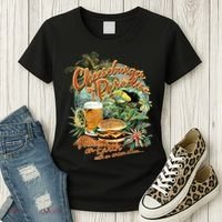 Cheeseburger In Paradise Heaven On Earth Funny Gift Women's T-Shirt thumb 3