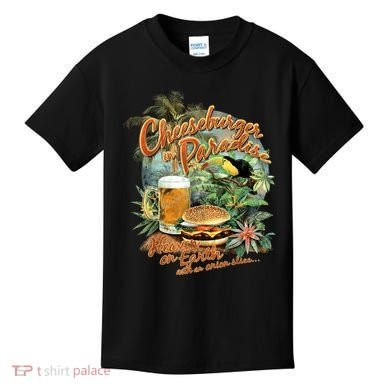 Cheeseburger In Paradise Heaven On Earth Funny Gift Kids T-Shirt