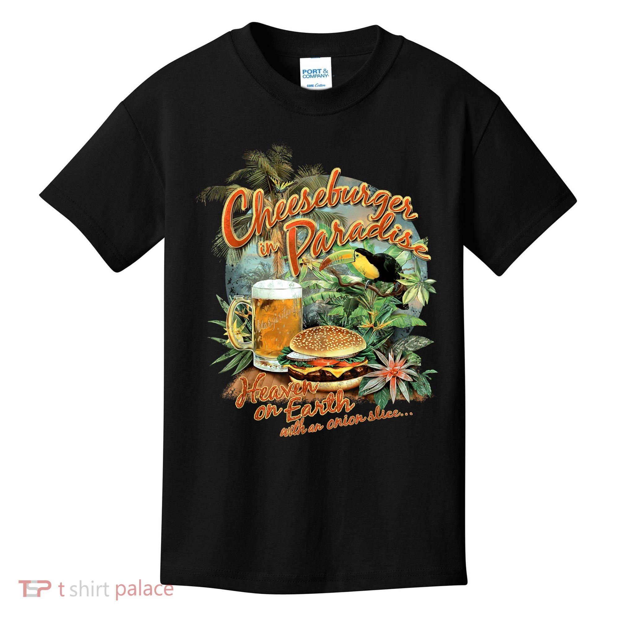 Cheeseburger In Paradise Heaven On Earth Funny Gift Kids T-Shirt