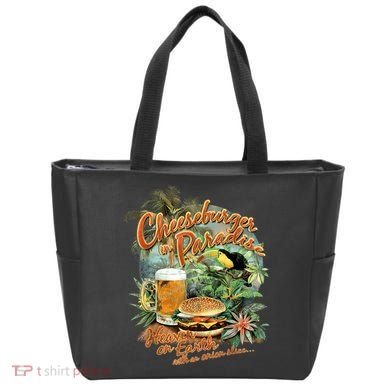 Cheeseburger In Paradise Heaven On Earth Funny Gift Tote Bag