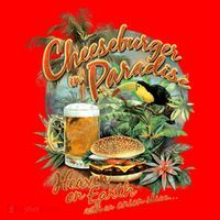 Cheeseburger In Paradise Heaven On Earth Funny Gift Santa Hat thumb 1
