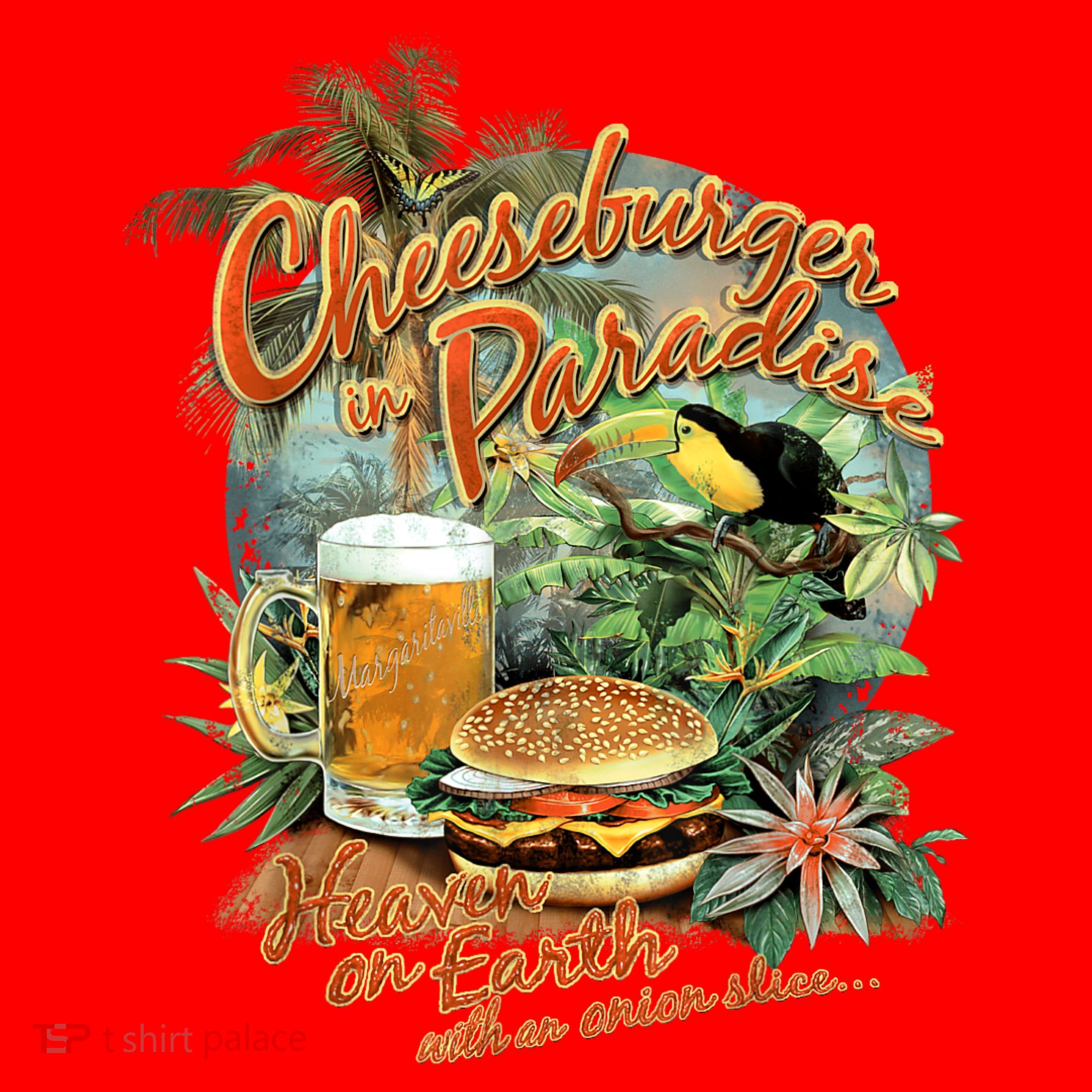 Cheeseburger In Paradise Heaven On Earth Funny Gift Santa Hat