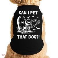 Can I Pet That Dog Halloween Skeleton Doggie Tank thumb 0