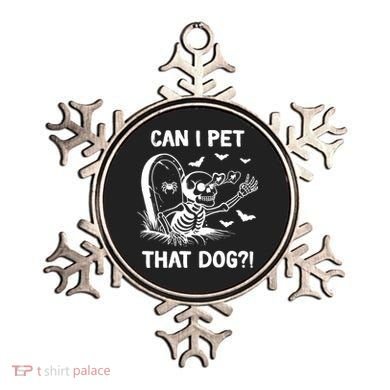 Can I Pet That Dog Halloween Skeleton Ornament