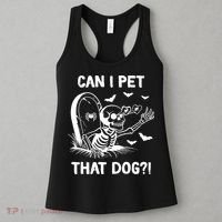 Can I Pet That Dog Halloween Skeleton Women's Tank Top thumb 3