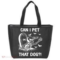 Can I Pet That Dog Halloween Skeleton Tote Bag thumb 0