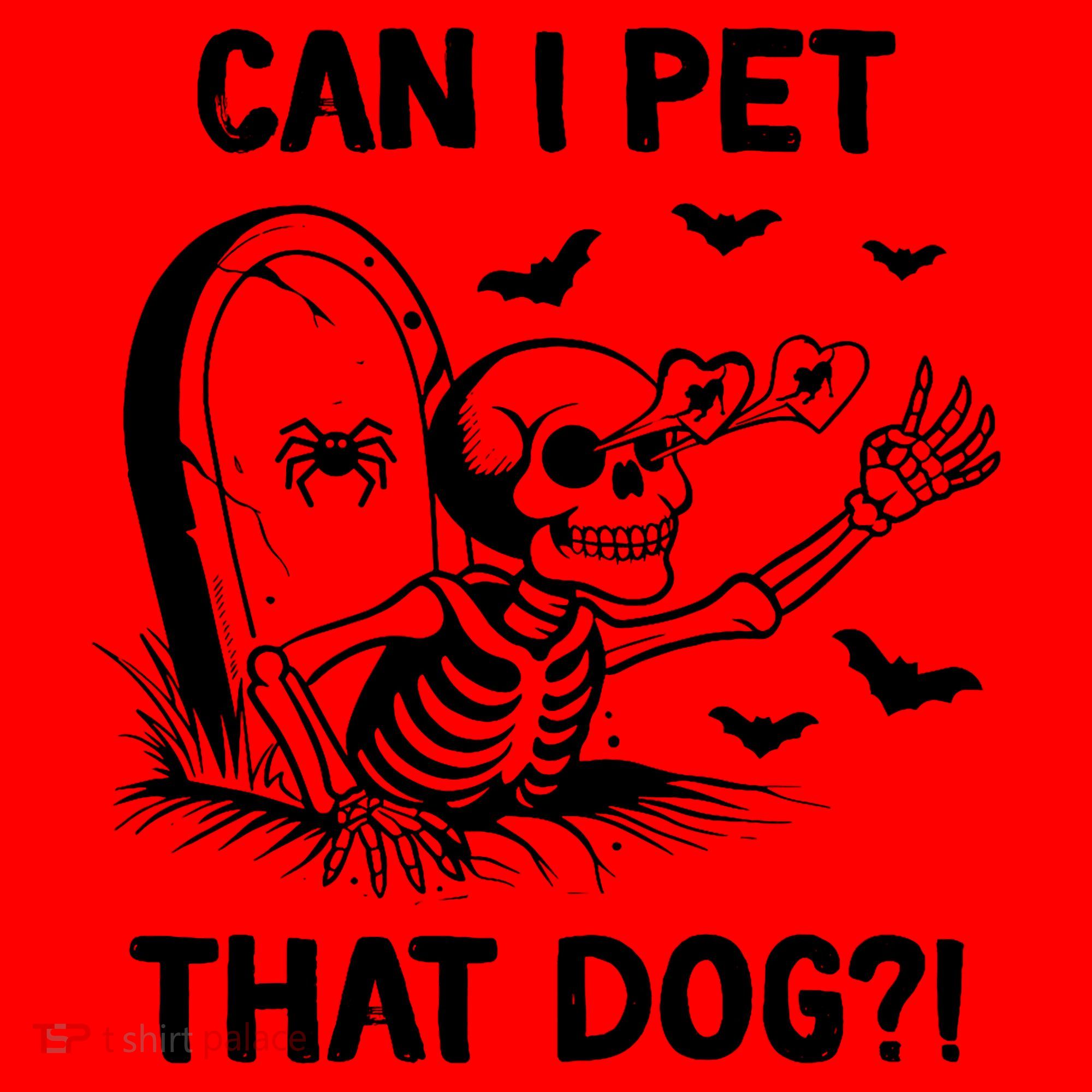 Can I Pet That Dog Halloween Skeleton Santa Hat
