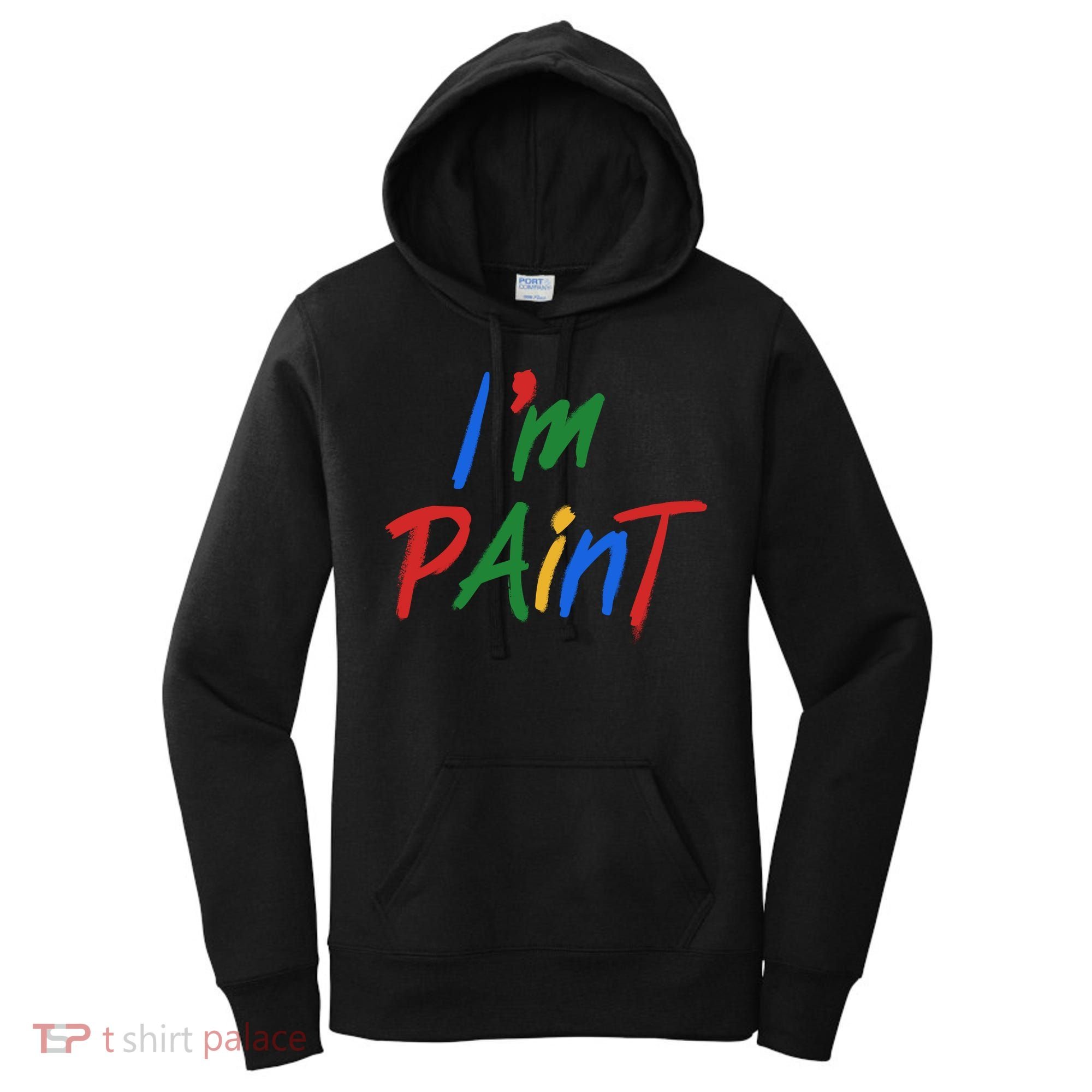 Cute Im Paint Childens Finger Painting Women's Hoodie