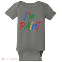 Cute Im Paint Childens Finger Painting Baby Bodysuit thumb 0