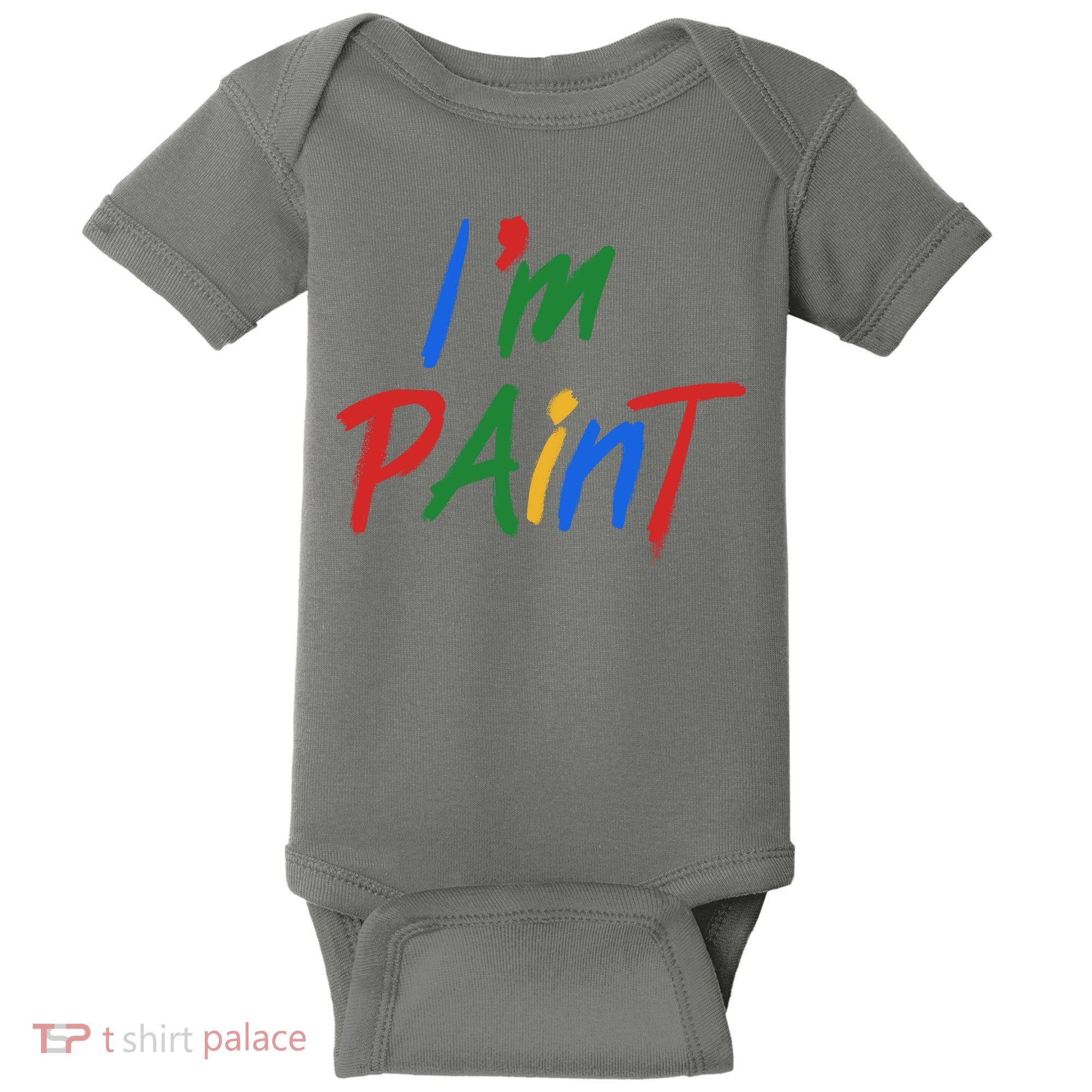 Cute Im Paint Childens Finger Painting Baby Bodysuit