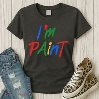 Cute Im Paint Childens Finger Painting Women's T-Shirt thumb 3