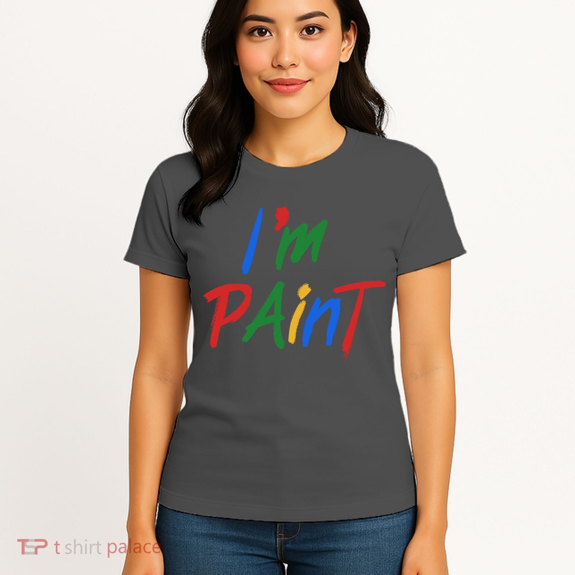 Cute Im Paint Childens Finger Painting Women's T-Shirt