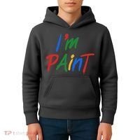Cute Im Paint Childens Finger Painting Kids Hoodie thumb 4