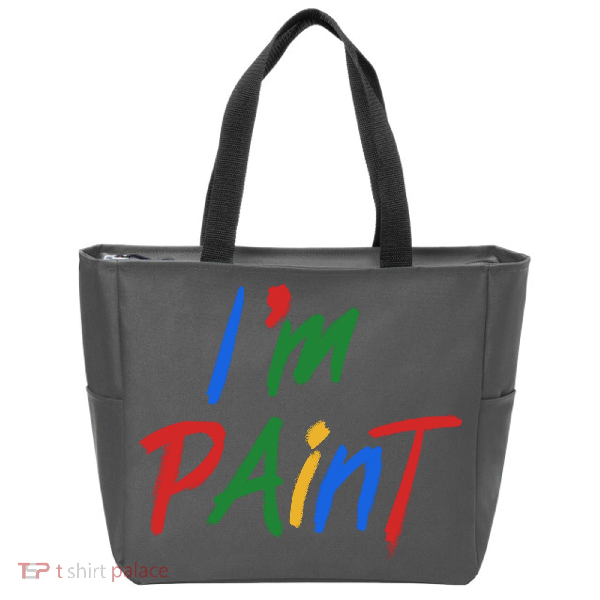 Cute Im Paint Childens Finger Painting Tote Bag