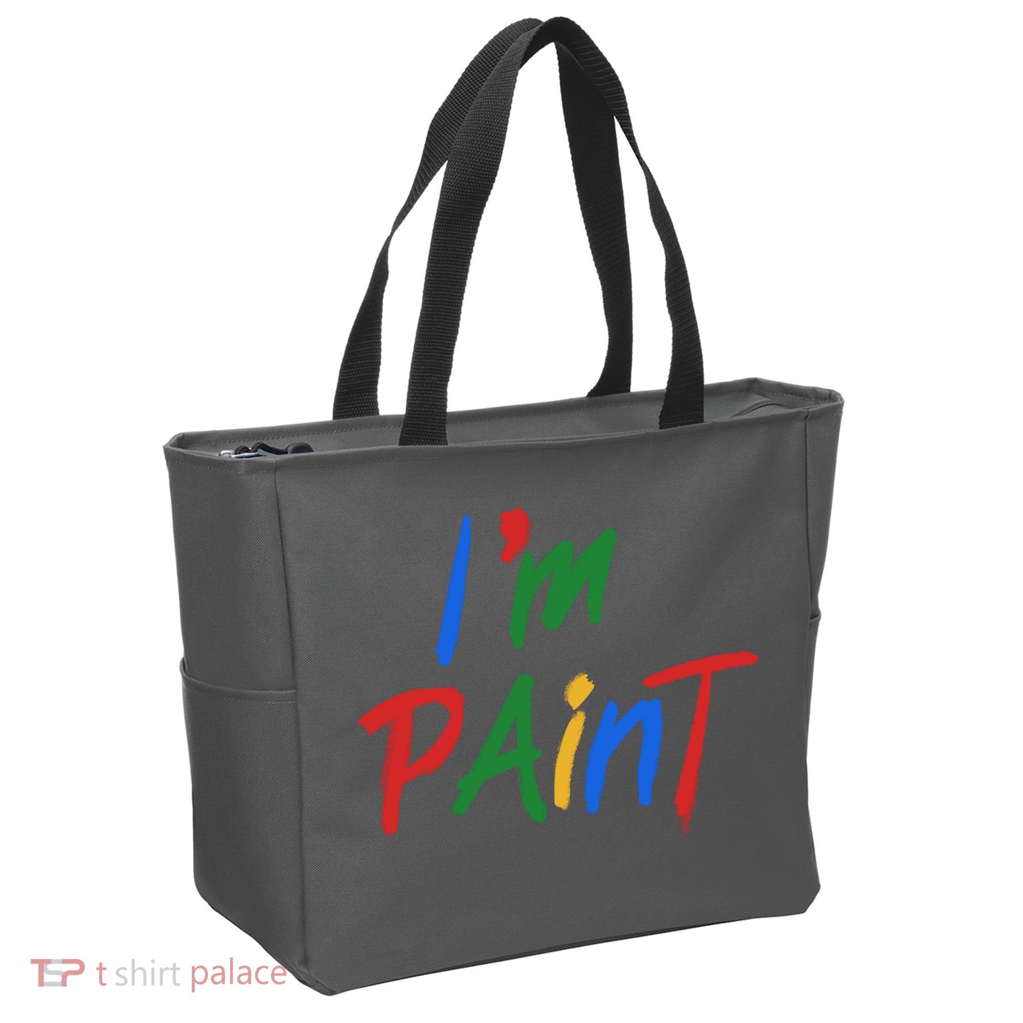 Cute Im Paint Childens Finger Painting Tote Bag