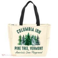 Columbia Inn Pine Tree Vermont Merry Christmas Tote Bag thumb 0