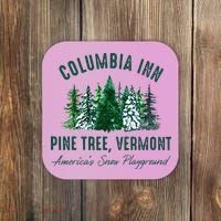 Columbia Inn Pine Tree Vermont Merry Christmas Coaster thumb 0