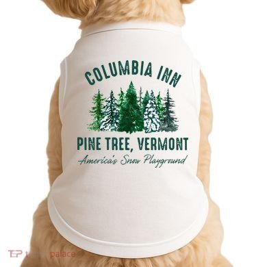 Columbia Inn Pine Tree Vermont Merry Christmas Doggie Tank