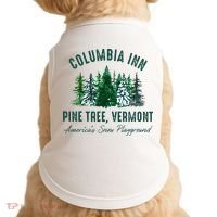 Columbia Inn Pine Tree Vermont Merry Christmas Doggie Tank thumb 0