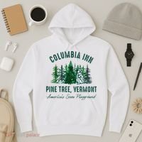 Columbia Inn Pine Tree Vermont Merry Christmas Hoodie thumb 3