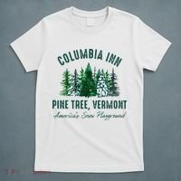 Columbia Inn Pine Tree Vermont Merry Christmas T-Shirt thumb 5