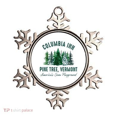 Columbia Inn Pine Tree Vermont Merry Christmas Ornament