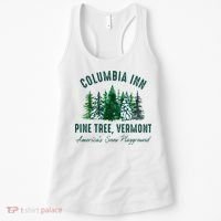 Columbia Inn Pine Tree Vermont Merry Christmas Women's Tank Top thumb 0