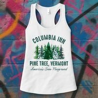 Columbia Inn Pine Tree Vermont Merry Christmas Women's Tank Top thumb 3