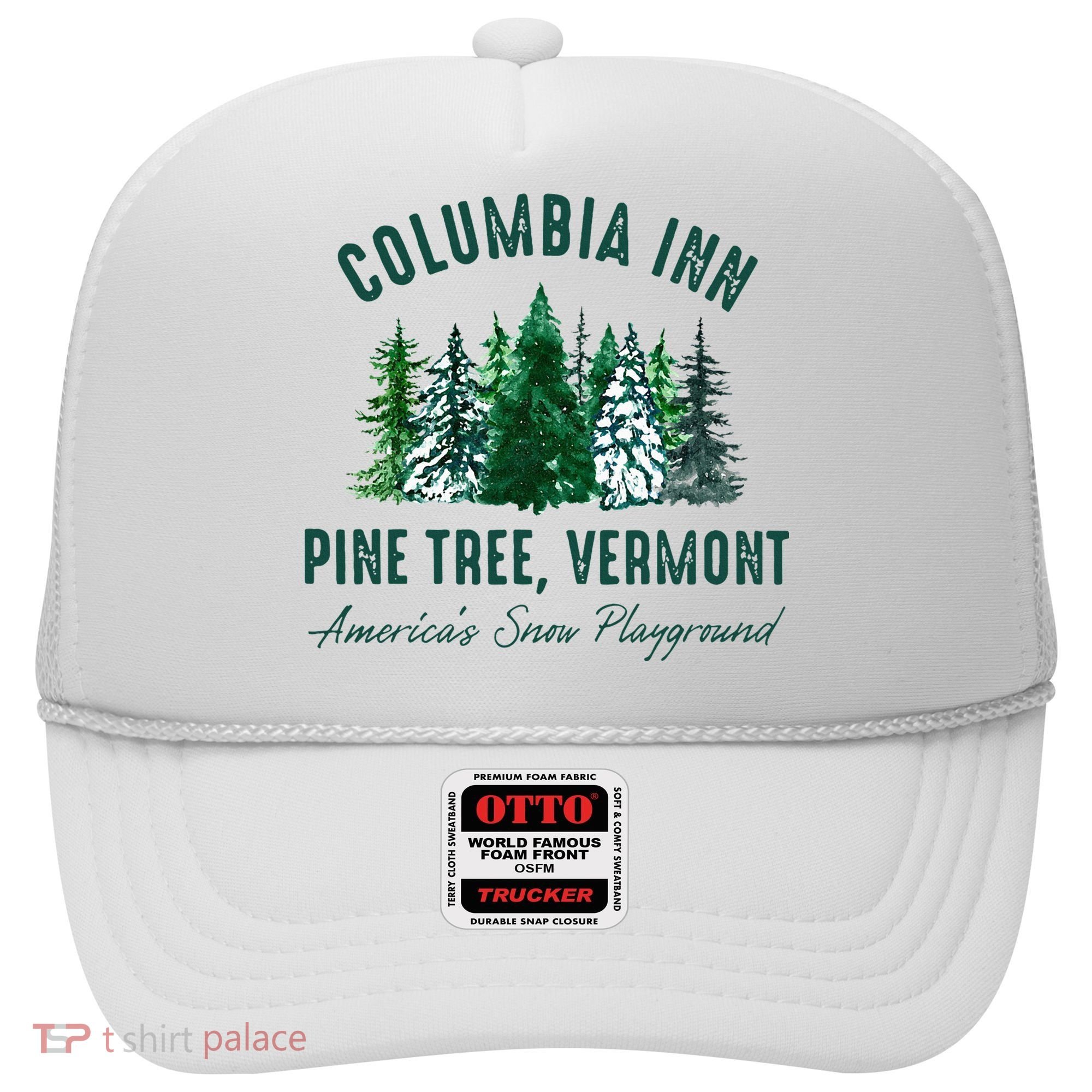 Columbia Inn Pine Tree Vermont Merry Christmas Hat