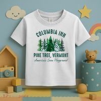 Columbia Inn Pine Tree Vermont Merry Christmas Toddler T-Shirt thumb 3