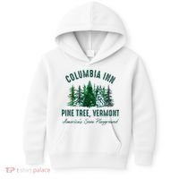 Columbia Inn Pine Tree Vermont Merry Christmas Kids Hoodie thumb 0