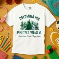 Columbia Inn Pine Tree Vermont Merry Christmas Kids T-Shirt thumb 3