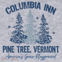 Columbia Inn Pine Tree Vermont Always A White Christmas Women's Sweatshirt thumb 2