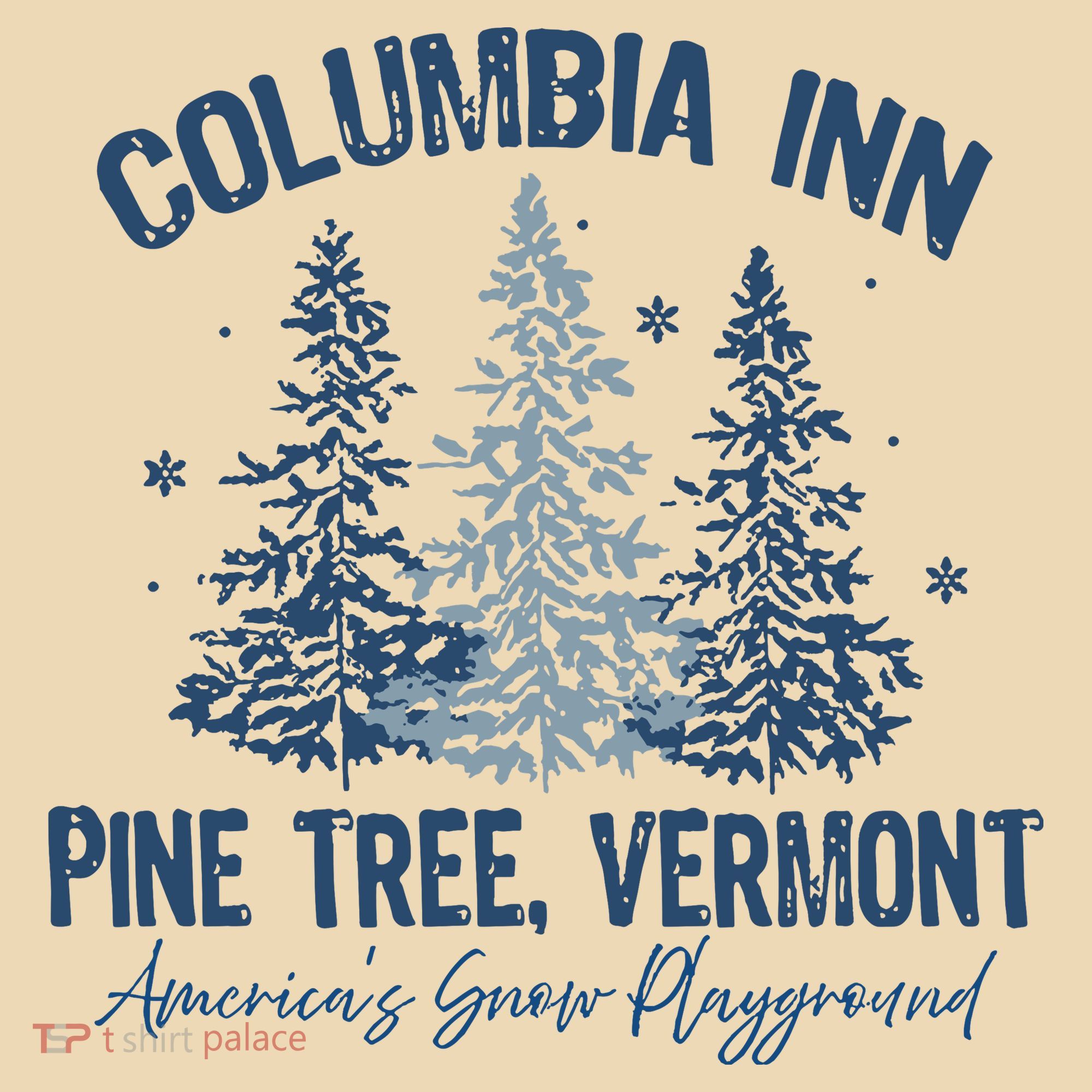 Columbia Inn Pine Tree Vermont Always A White Christmas Tote Bag