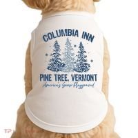 Columbia Inn Pine Tree Vermont Always A White Christmas Doggie Tank thumb 0