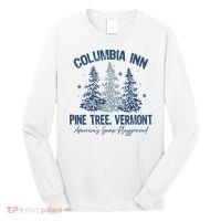 Columbia Inn Pine Tree Vermont Always A White Christmas Long Sleeve Shirt thumb 0