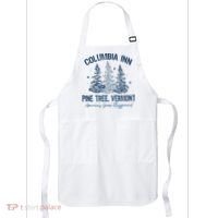 Columbia Inn Pine Tree Vermont Always A White Christmas Apron thumb 0