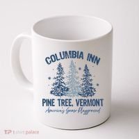 Columbia Inn Pine Tree Vermont Always A White Christmas Coffee Mug thumb 0