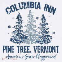Columbia Inn Pine Tree Vermont Always A White Christmas Mousepad thumb 1