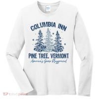 Columbia Inn Pine Tree Vermont Always A White Christmas Women's Long Sleeve Shirt thumb 0