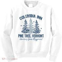 Columbia Inn Pine Tree Vermont Always A White Christmas Kids Sweatshirt thumb 0