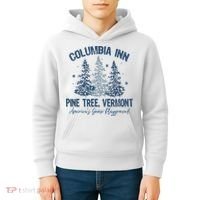 Columbia Inn Pine Tree Vermont Always A White Christmas Kids Hoodie thumb 4