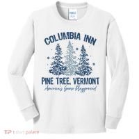 Columbia Inn Pine Tree Vermont Always A White Christmas Kids Long Sleeve Shirt thumb 0