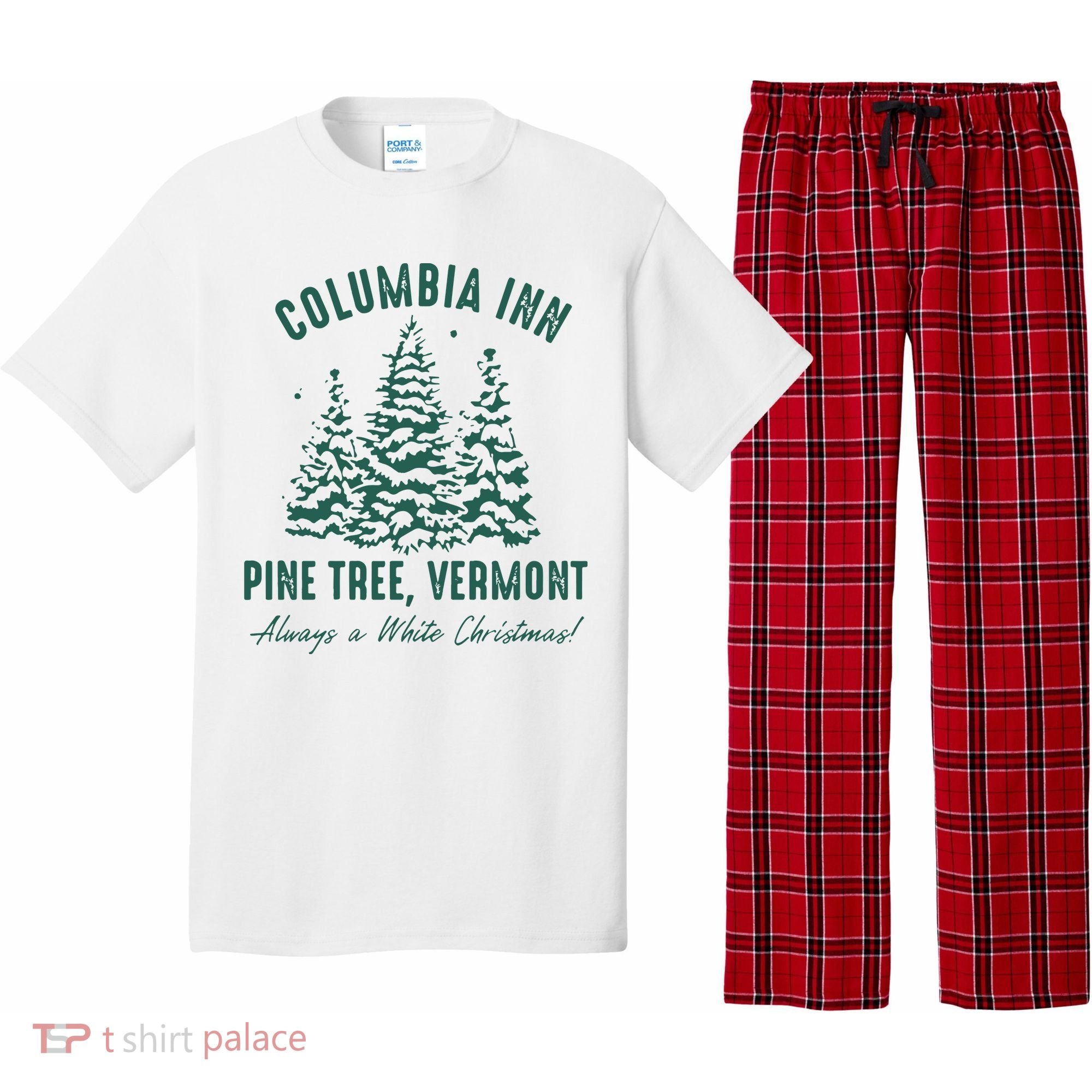 Columbia Inn Pine Tree Vermont Sweatshirt A White Christmas Bing Crosby Pajama Set