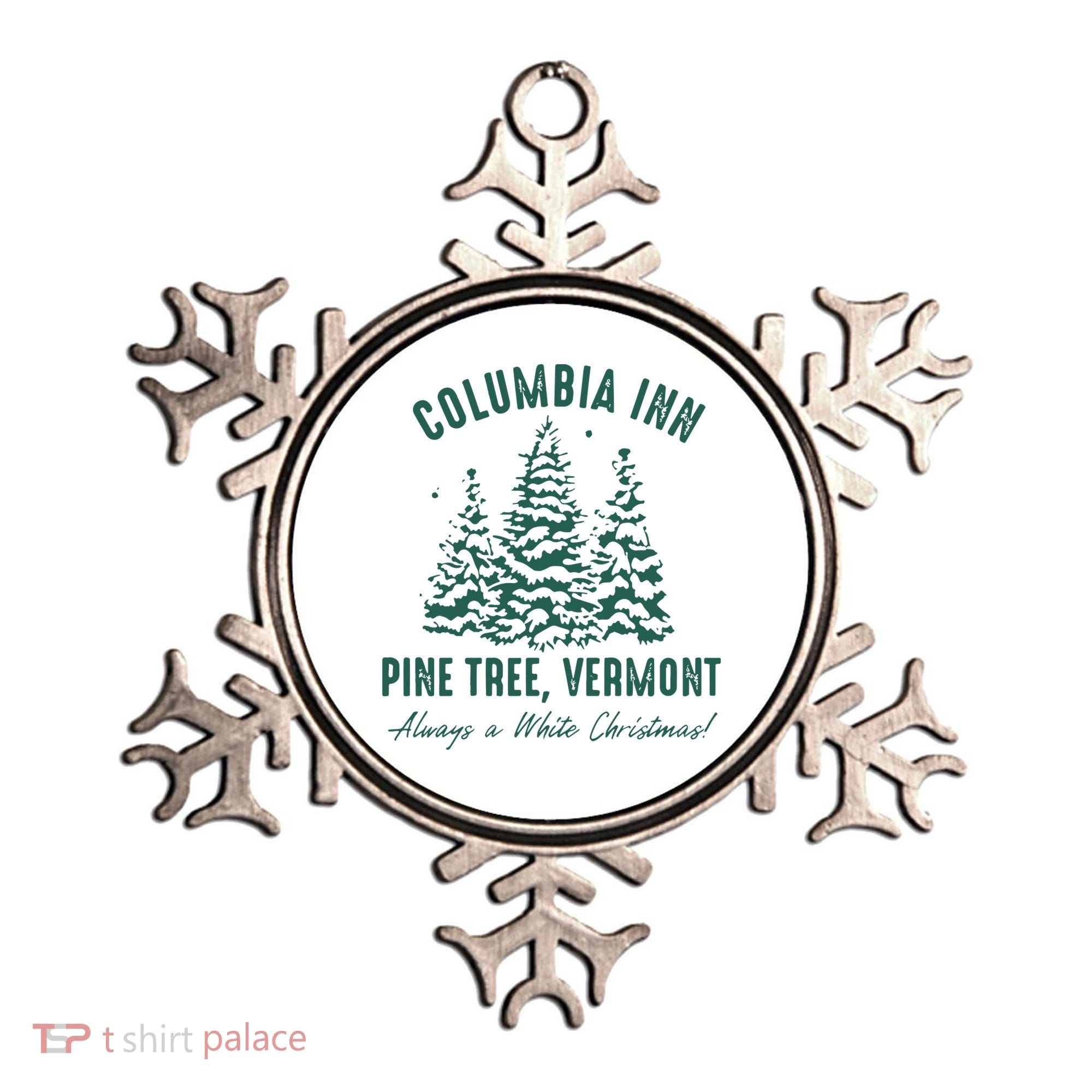 Columbia Inn Pine Tree Vermont Sweatshirt A White Christmas Bing Crosby Ornament