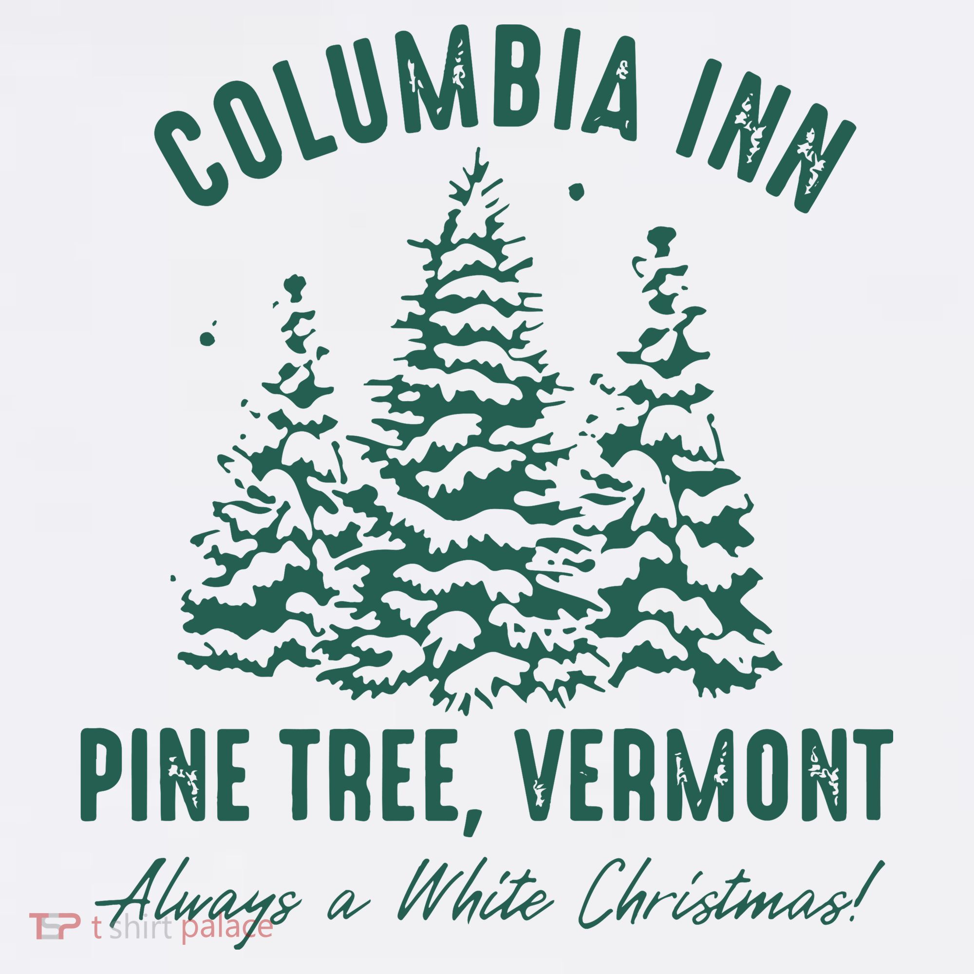 Columbia Inn Pine Tree Vermont Sweatshirt A White Christmas Bing Crosby Women's Tank Top